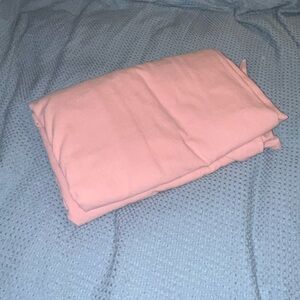 West Point~ Pink Flannel Flat Sheet~King